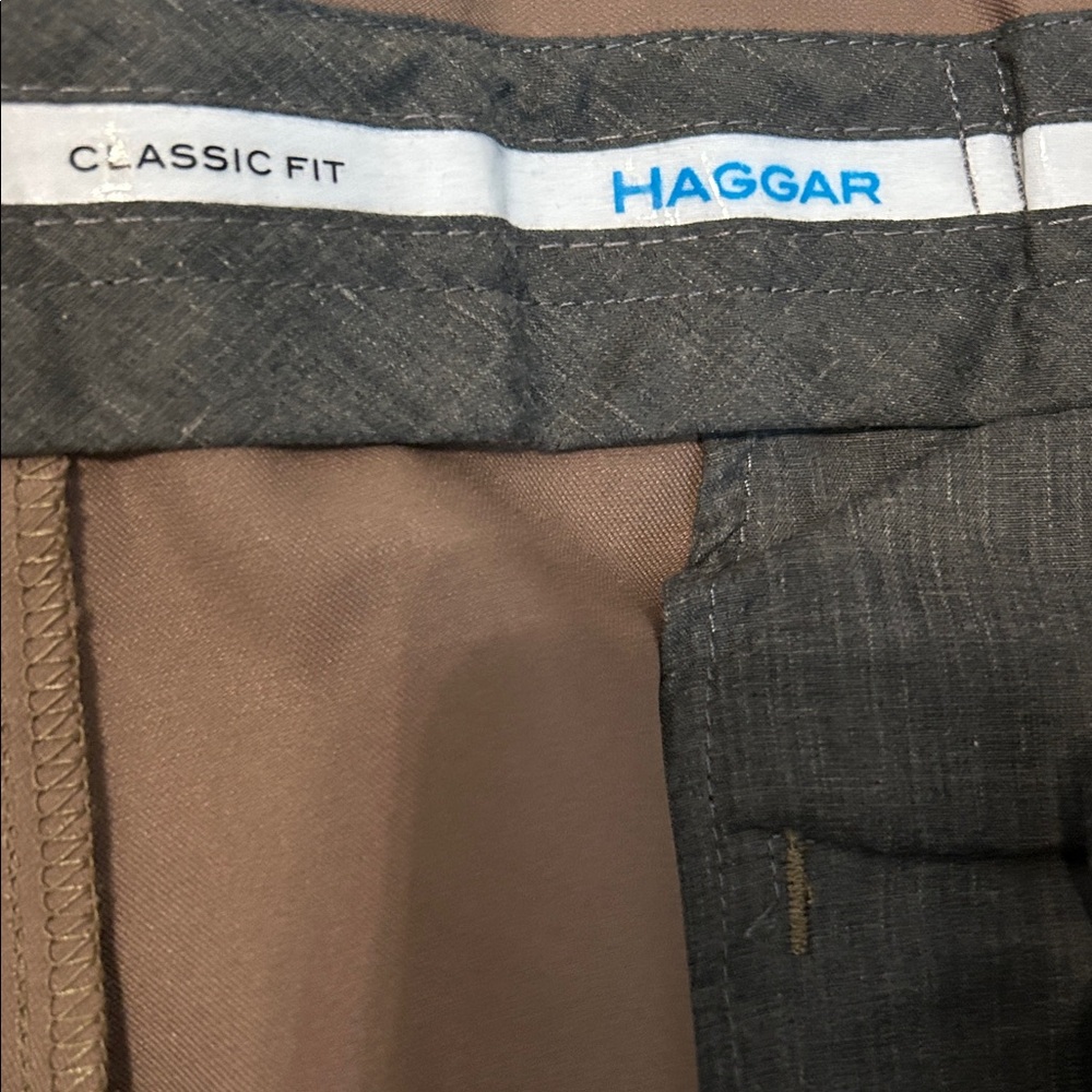 Bundle of 2 Haggar Men's Dark Brown and Tan Chinos - Picture 9 of 10